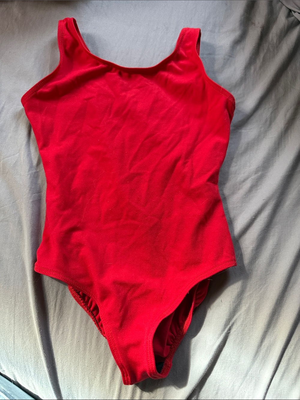 Girls' Solid Red One-Piece Bodysuit